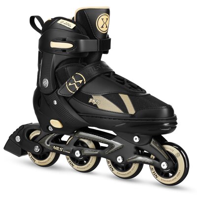 Łyżworolki NILS EXTREME Enzo NH382 2w1 (rozmiar 35-38) Czarno-beżowy