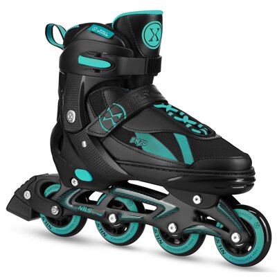 Łyżworolki NILS EXTREME Enzo NH382 2W1 (rozmiar 40-43) Czarno-turkusowy