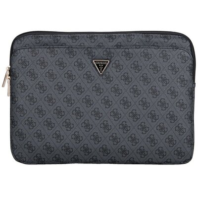 Etui na laptopa GUESS Sleeve 4G Zipper Pocket Triangle Logo 14 cali Czarny