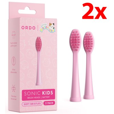 Oryginalna końcówka szczoteczki ORDO Sonic Kids Squishmallows Auggie Różowy (2 szt.)