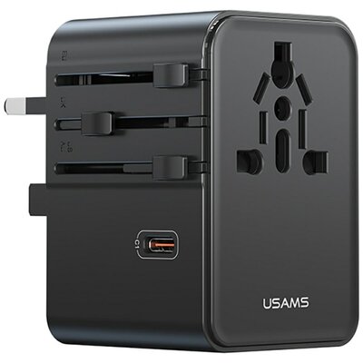 Adapter podróżny USAMS Travel Adapter CC310 Czarny