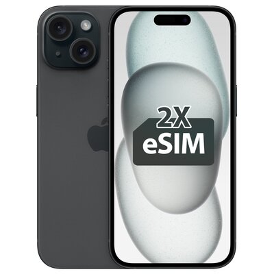 Smartfon APPLE iPhone 15 5G 128GB 6.1" Czarny 2x eSIM