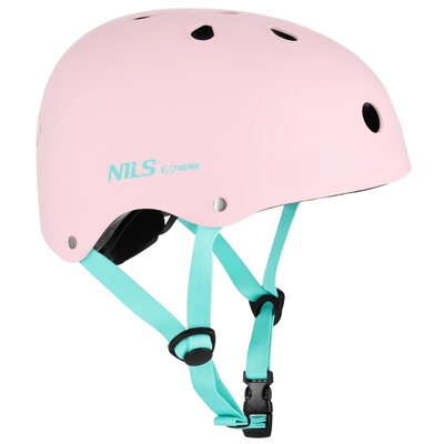Kask NILS EXTREME MTW001-1 Różowo-turkusowy (rozmiar S)