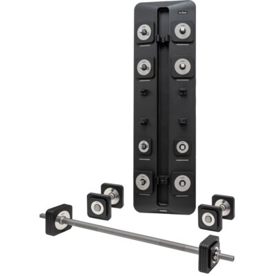 Zestaw hantli S-LINE DYNAMICS SA032 (8 x 0.5 / 24 x 1 kg) + sztanga 121 cm