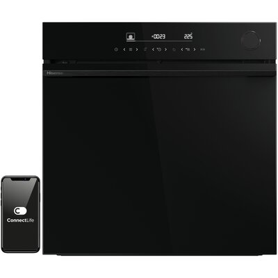 Piekarnik HISENSE BSA6634PBG8 Elektryczny parowy Czarny A+ ConnectLife, Termosonda, Pyroliza