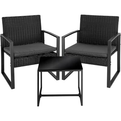 Zestaw mebli ogrodowych EHOKERY Coffi Czarno-szary