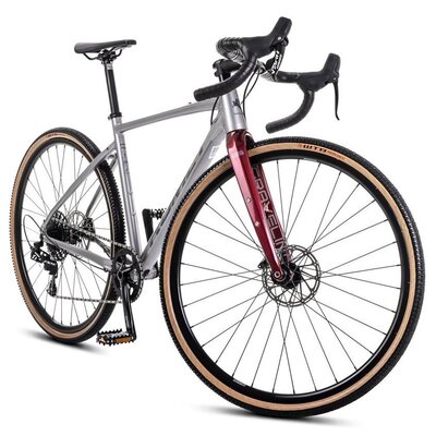 Rower gravel ROMET Boreas 2 U22 28 cali Jasnografitowo-bordowy 2024