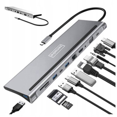 Stacja dokująca ZENWIRE BYL-2017 11w1 USB Typu C Pasywny