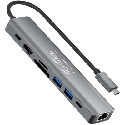 Hub ZENWIRE HUB81 8w1 USB Typu C 3.2 Gen. 1, Pasywny