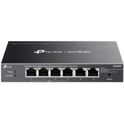 Switch TP-LINK Omada ES206GP Gigabit Ethernet, 6 portów, Funkcja PoE+, Zarządzalny