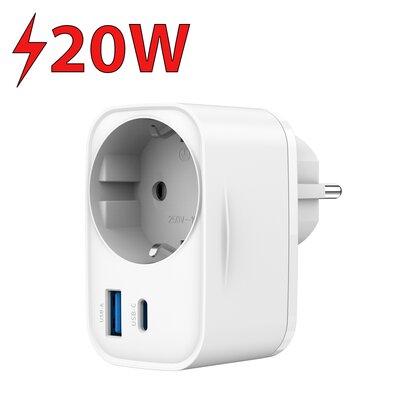 Ładowarka sieciowa GEMBIRD TA-ACPDQC20-01-W 20W Biały
