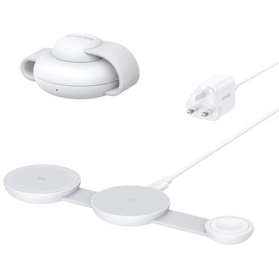 Ładowarka indukcyjna ANKER MagGo 15W 3w1 B25M8H21 Biały Qi2 MagSafe