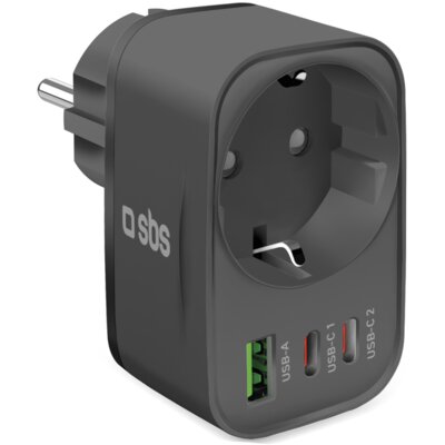 Ładowarka sieciowa SBS Multi-Socket Charger 30W Czarny