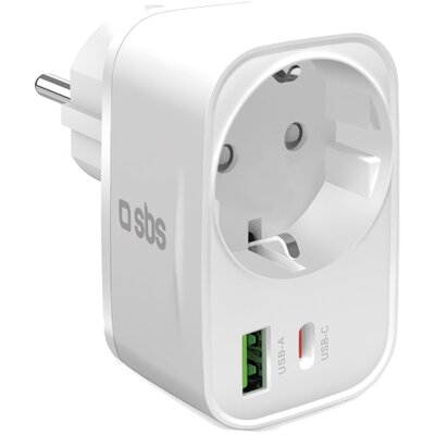 Wtyczka SBS Multi-Socket Charger 20W Biały