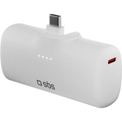 Powerbank SBS TEBB5000PLUGWGRS EcoPower 5000 mAh 10W Biały