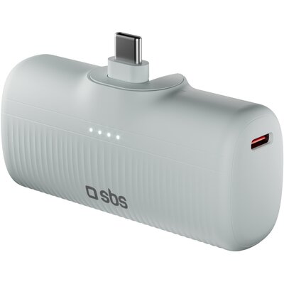 Powerbank SBS TEBB5000PLUGLGGRS EcoPower 5000mAh 10W Jasnozielony