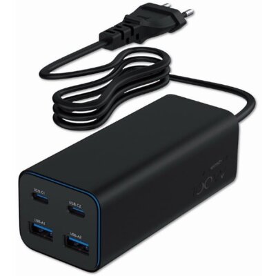 Ładowarka sieciowa GEMBIRD TA-UC-2A2C-PD100-01-BK 100W Czarny