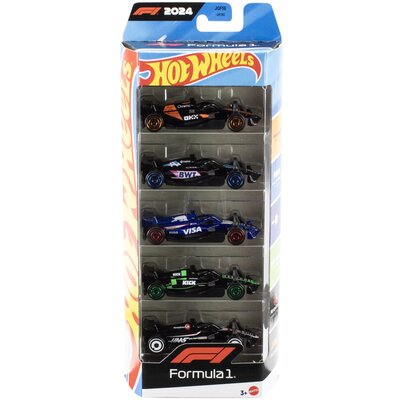 Samochód Hot Wheels Formuła 1 Race Team JGF58 (5 szt.)
