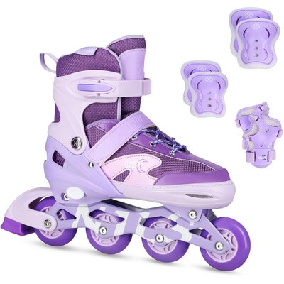 Łyżworolki NILS EXTREME Moonbeam NA0189 z ochraniaczami (rozmiar 39-42) Fioletowy