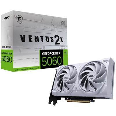 Karta graficzna MSI GeForce RTX 5060 Ventus 2X OC 8GB DLSS 4 Biały