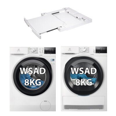 Pralka ELECTROLUX MEW2E8Y6P SensiCare 600 8kg 1400 obr + Suszarka ELECTROLUX MEWD2E8C6P Absolute Care 600 + Łącznik ELECTROLUX E1WYHSK2