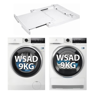 Pralka ELECTROLUX MEW3E9Y6P SensiCare 600 9kg 1400 obr + Suszarka ELECTROLUX Absolute Care 700 MEWD3E9C7P + Łącznik ELECTROLUX E1WYHSK2