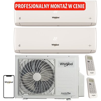 Klimatyzator Multi Split, Pompa ciepła powietrze - powietrze WHIRLPOOL WA36ODU32 (2 pomieszczenia) z usługą montażu