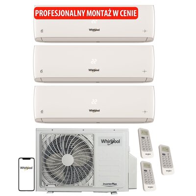 Klimatyzator Multi Split, Pompa ciepła powietrze - powietrze WHIRLPOOL WA36ODU32 (3 pomieszczenia) z usługą montażu