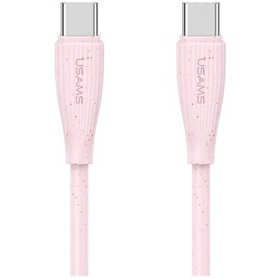 Kabel USB-C - USB-C USAMS Green Series SJ716 60W 1 m Różowy