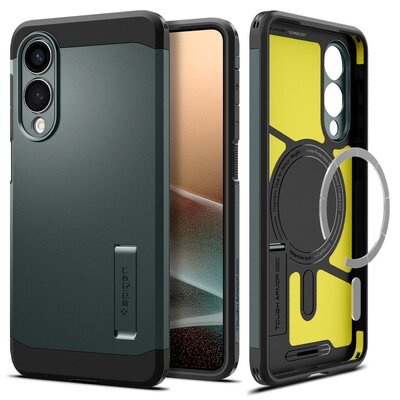 Etui SPIGEN Tough Armor MagSafe do Samsung Galaxy S25 Edge Zielony