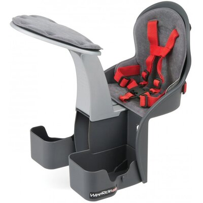 Fotelik rowerowy WEERIDE Kangaroo Carrier Przedni Rama Szaro-czerwony