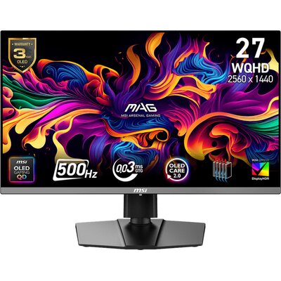 Monitor MSI MAG 272QP QD-OLED X50 26.5" 2560x1440px 500Hz 0.03 ms [GTG]