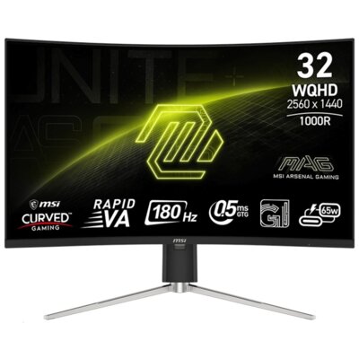 Minitor MSI Mag 325CQRF-QD E2 31.5" 2560x1440px 180Hz 1 ms [MPRT] Curved