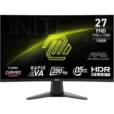 Monitor MSI Mag 276CXF 27" 1920x1080px VA 280Hz 0.5 ms [GTG] Curved