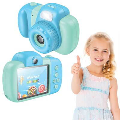 Aparat dla dzieci HOCO DV201 Niebieski, 32 Mpix, Full HD