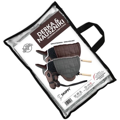 Derka i nauszniki SKIPPI Hobby Horse GAD03047 Szaro-brązowy
