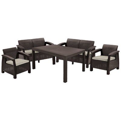 Zestaw mebli ogrodowych KETER Corfu Fiesta Brązowy