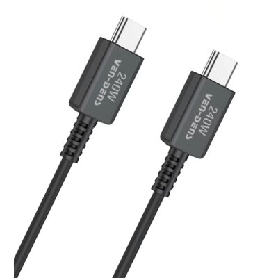 Kabel USB-C - USB-C VEN-DENS 240W 1.8m Czarny