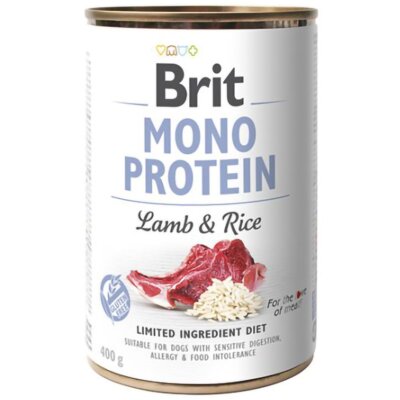 Karma dla psa BRIT Mix smaków Mono Protein Jagnięcina z ryżem, Królik, Wołowina z ryżem 18 x 400 g