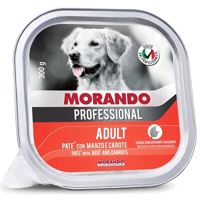 Karma dla psa MORANDO Professional Pasztet Wołowina z marchewką 300 g