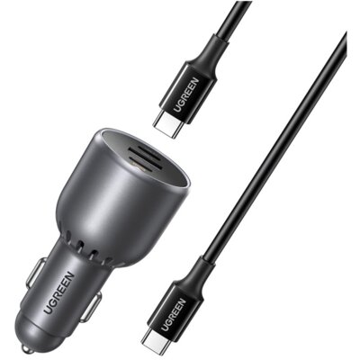 Ładowarka samochodowa UGREEN EC705 130W Czarny + kabel USB-C
