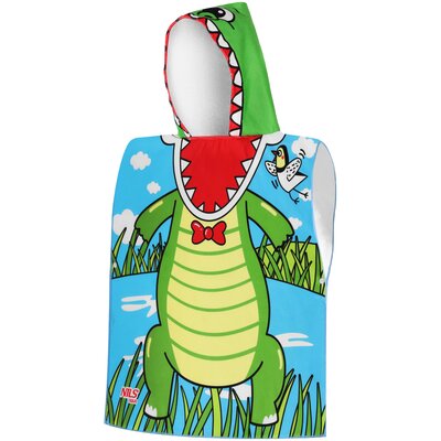 Ręcznik z kapturem NILS AQUA NAR20 Krokodyl 60 x 85 cm Wielokolorowy