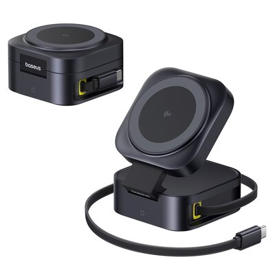 Ładowarka indukcyjna BASEUS Picogo 2w1 67W Czarny