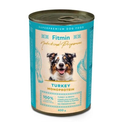 Karma dla psa FITMIN z indykiem 400 g