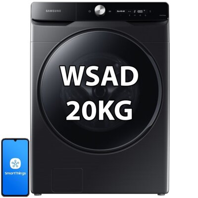 Pralka SAMSUNG AI Seria 6000 WF20DG8650BVU4 20kg 1000 obr EcoBubble, Pranie Optymalne AI