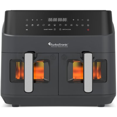 Air Fryer Frytkownica beztłuszczowa TURBOTRONIC TT-DAF6W z podwójnym koszem Szary