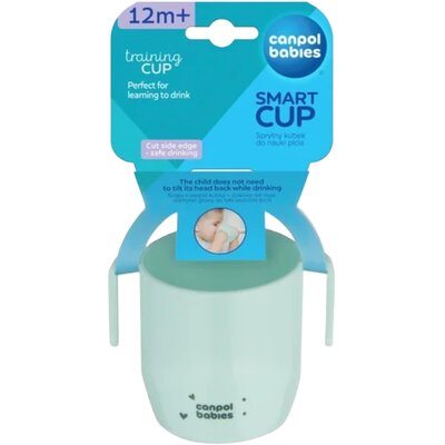 Kubek otwarty z uchwytami CANPOL BABIES 74/060 Turkusowy 180 ml