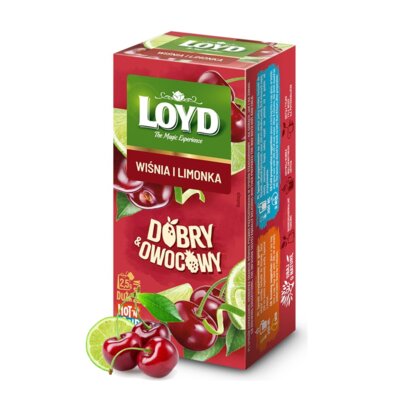 Herbata LOYD Dobry & Owocowy Wiśnia i limonka (20 sztuk)