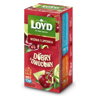 Herbata LOYD Dobry & Owocowy Wiśnia i limonka (20 sztuk)