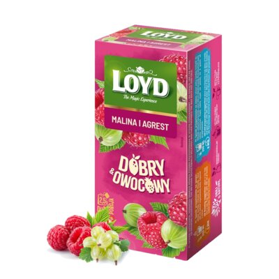 Herbata LOYD Dobry & Owocowy Malina i agrest (20 sztuk)